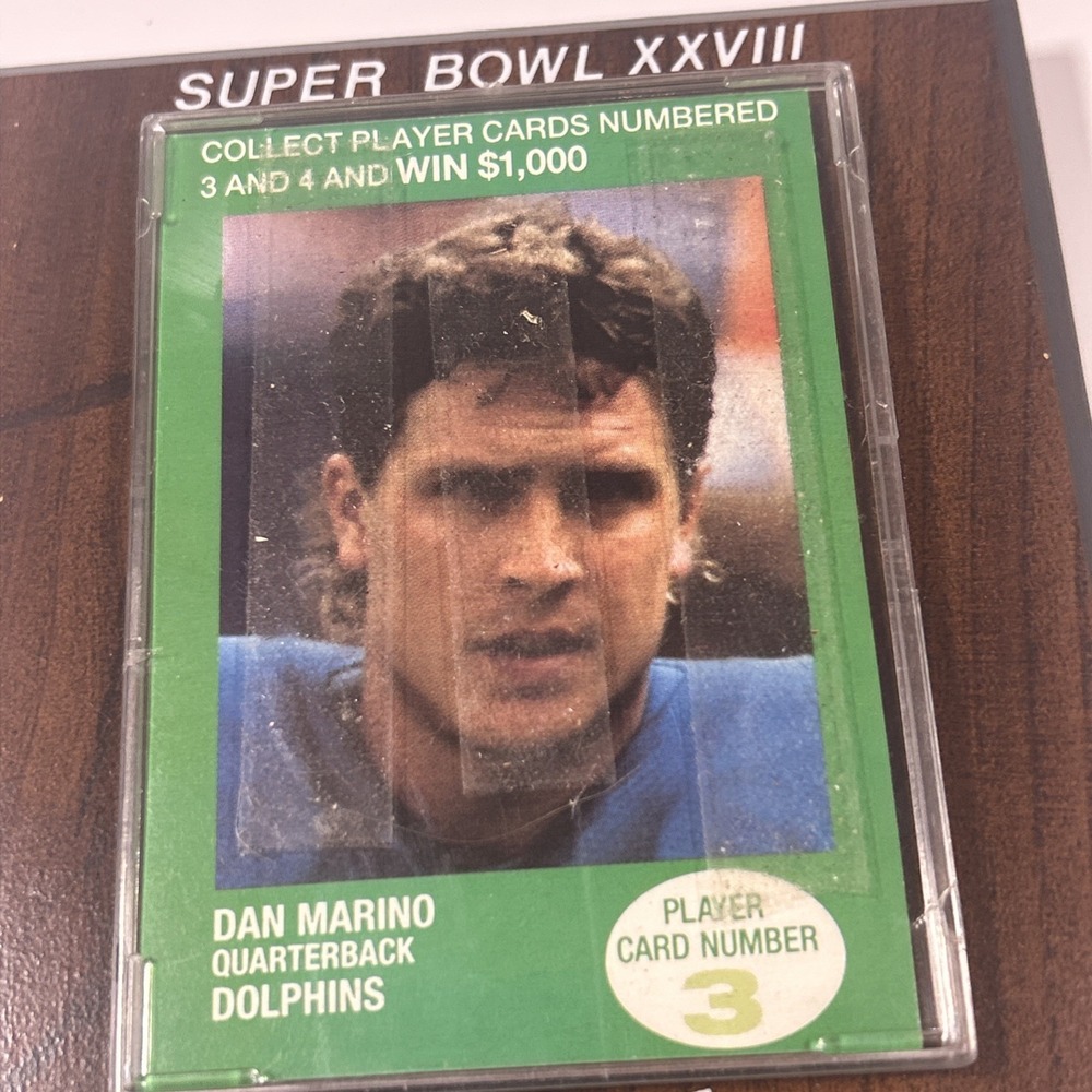 Dan Marino Authentic Signed Plaque Super Bowl XXVII - Picture 3 of 4